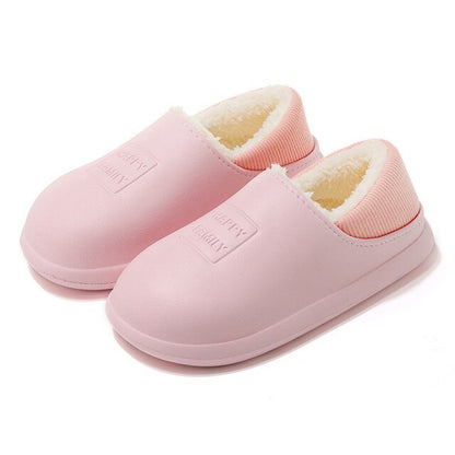 Women’s Winter Waterproof Slippers | Warm Plush Cotton Home Shoes, Non-Slip Indoor Flats for Bedroom