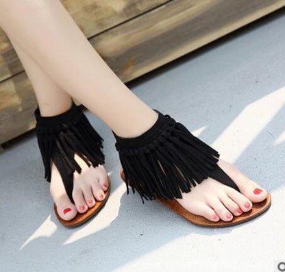 Womens Amazon Style Tassel Summer Sandals
