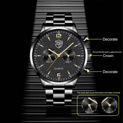 Mens Japan Quartz Movement Luxury Sport Classic Style Watches