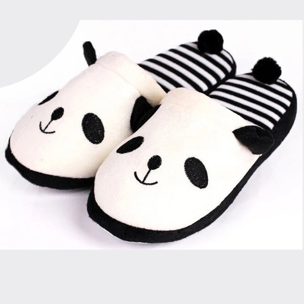 Womens Soft Cartoon Panda House Slippers